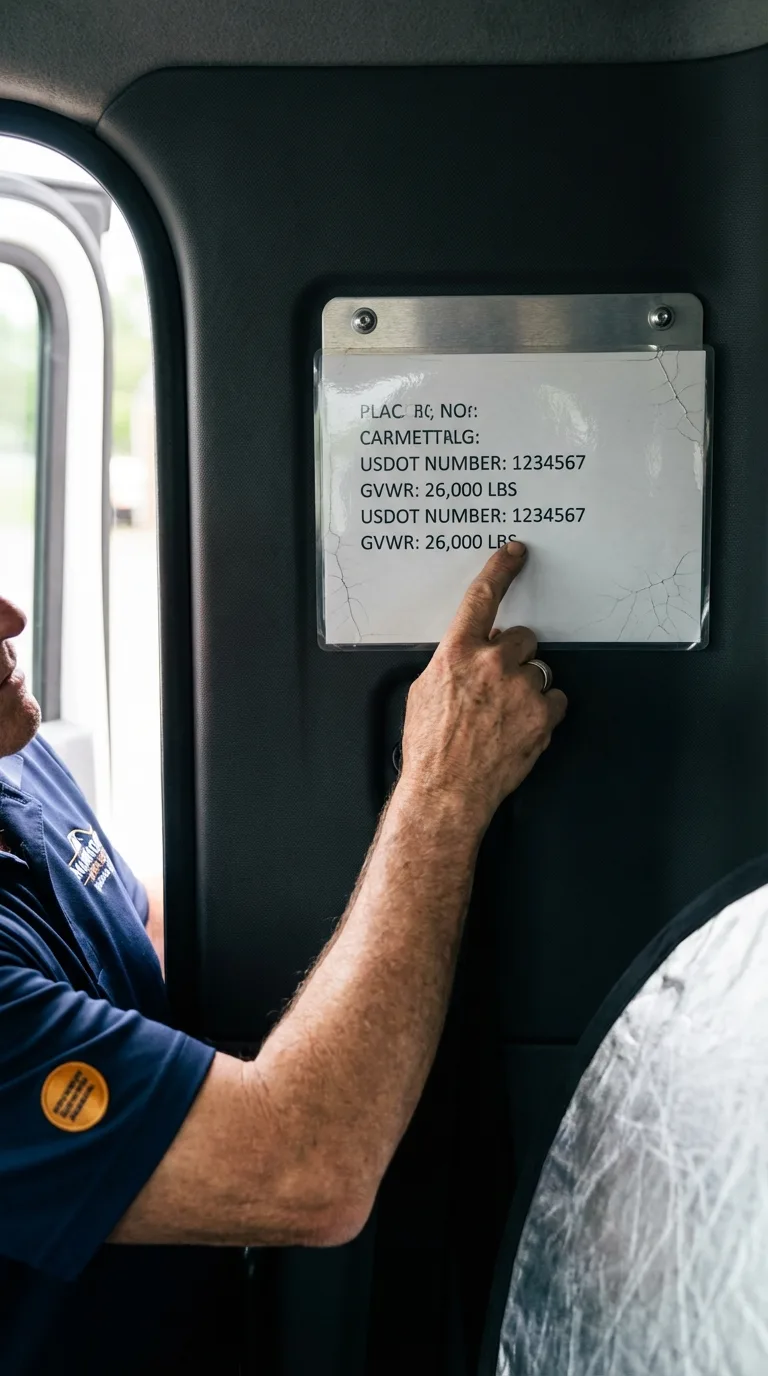 USDOT licensing placard verification in North Versailles